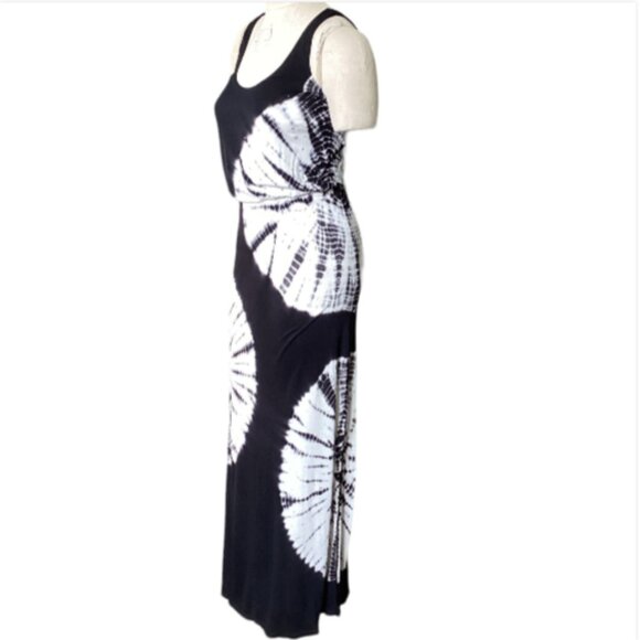 INC/International Concepts Beaded Tie Dye Maxi Tank Dress Sz PS Black White 196G - Picture 6 of 9